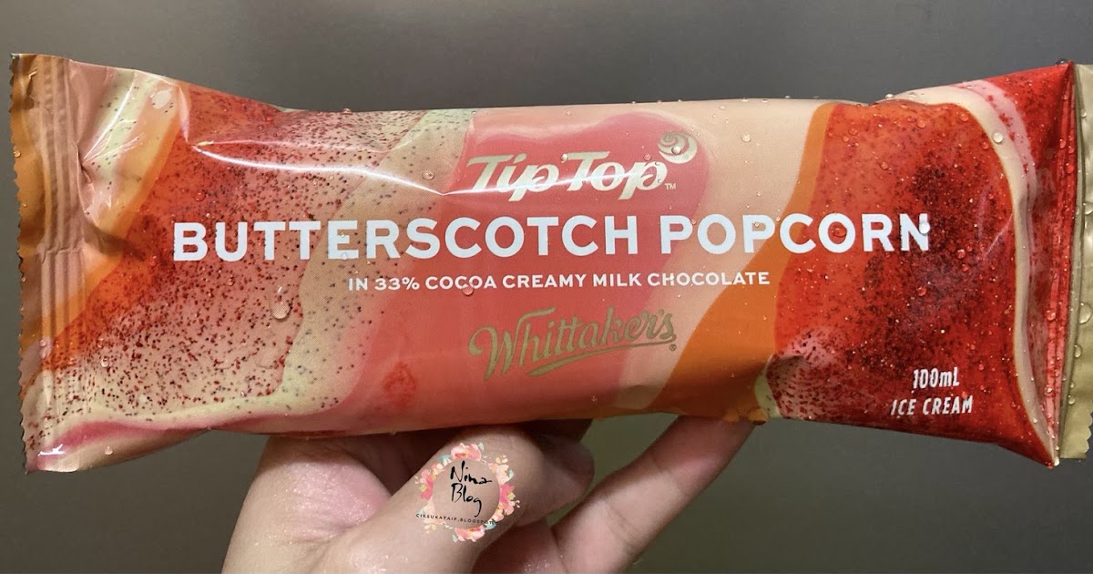 Whittakers Tip Top Butterscotch Popcorn Ice Cream cik sukα taip