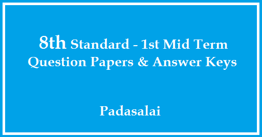 8th standard essay 1 question paper