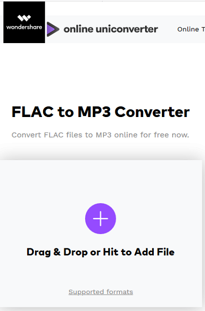 Wondershare UniConverter онлайн аудио конвертер