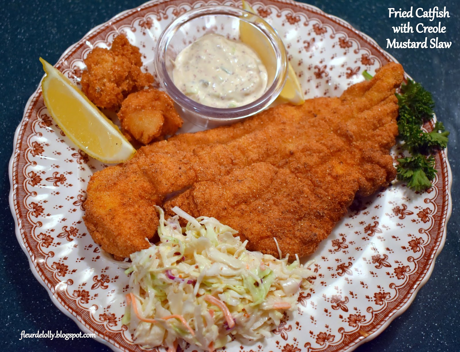 Fleur de Lolly Zatarain's Fried Catfish and Creole Mustard Slaw