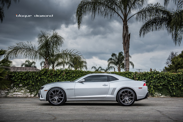 2014 Chevy Camaro with 22 Inch BD-9’s in Matte Graphite - Blaque Diamond Wheels