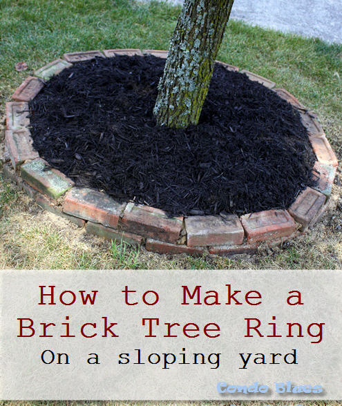How To Make A Brick Tree Ring On Uneven, Landscaping Around Trees With Bricks
