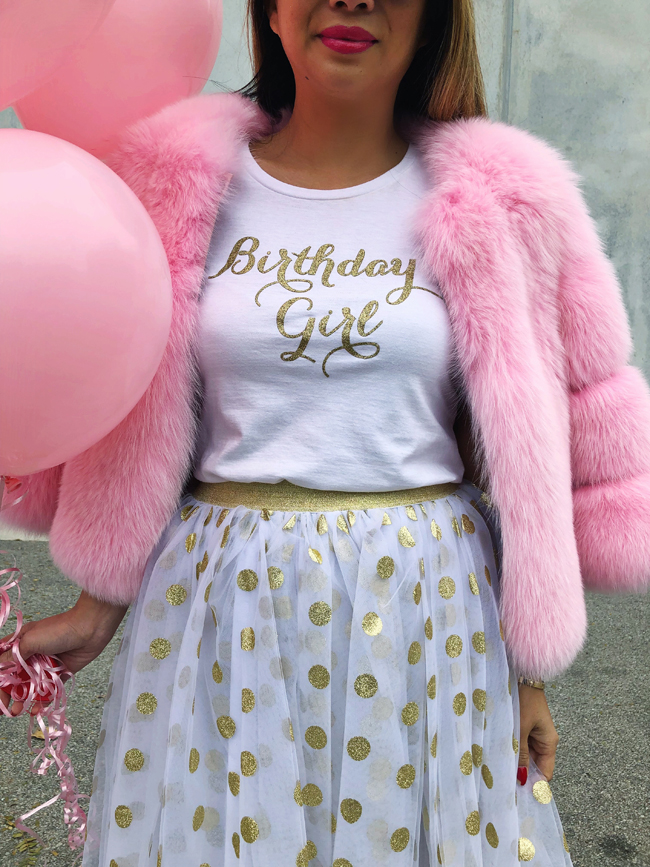 Birthday Girl Tee shirt, Tulle Skirt, What to Wear on your Birthday, Best Birthday Outfit, Best Birthday Style