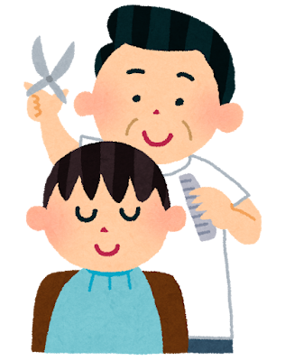 床屋さんのイラスト「床屋のおじさん」