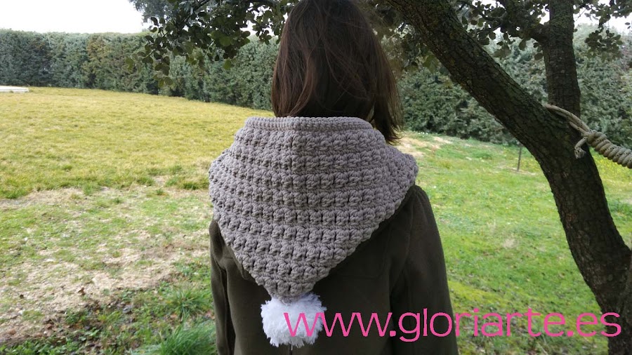 trasera capucha de ganchillo