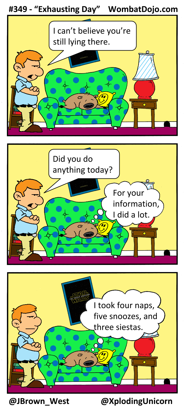 Exhausting Day Wombat Dojo