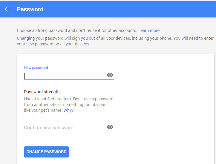 How Do I Change My Google Account Password 