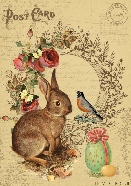 FREE PRINTABLE EASTER BUNNY ART Home Chic Club FREE PRINTABLE EASTER 