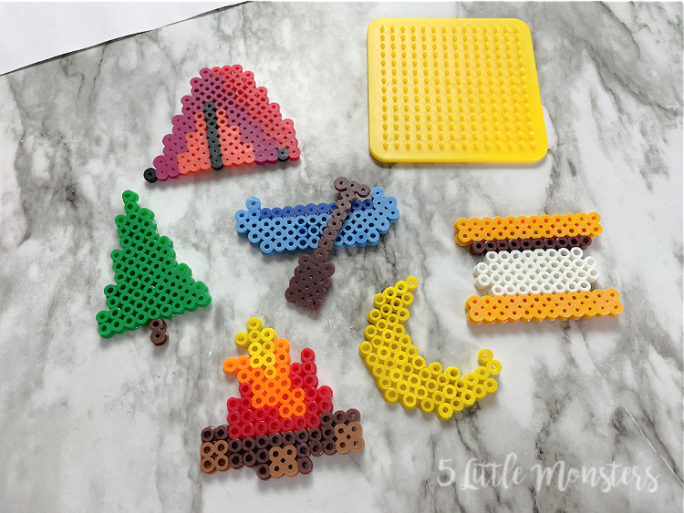 Perler Beads Crafts for Kids 'Outdoor Campsite' Fuse Bead Pattern Kit, 20  Projects, 8500pc