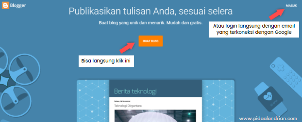 Cara membuat blogger