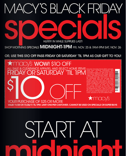 FREE IS MY LIFE: COUPON: Macys Wow Pass for $10 off $25+ Black Friday Sale Purchases until 1pm ...