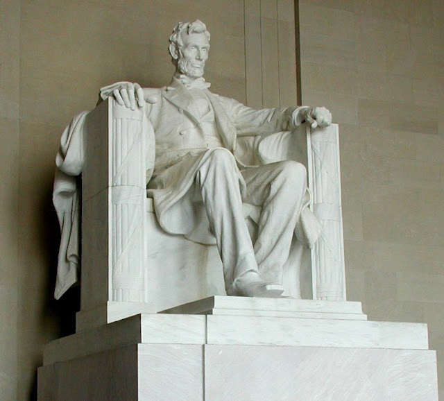 Statue of President Abraham Lincoln at Lincoln Memorial, Washington DC., USA