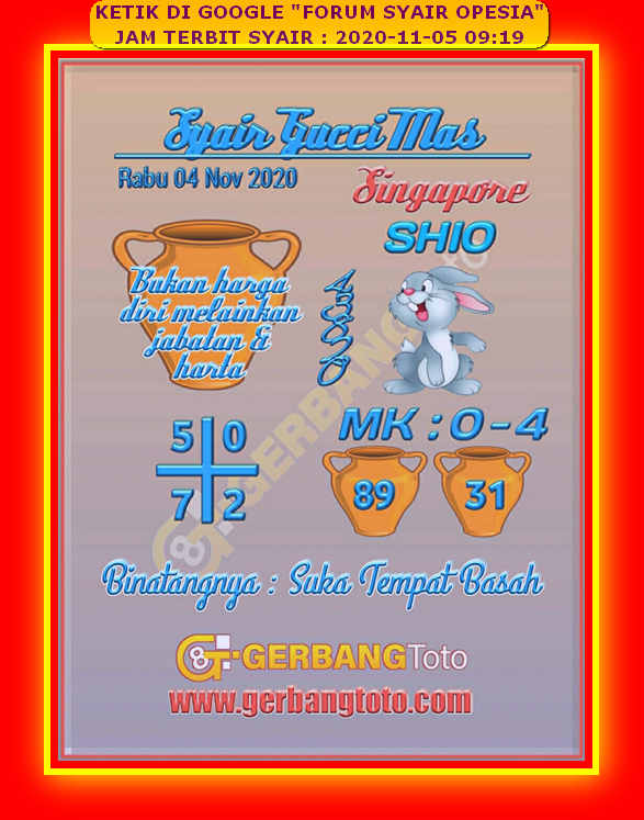 1 New Message) Kode Syair Singapore 5 November 2020 - Forum Syair Togel  Hongkong Singapura Sydney
