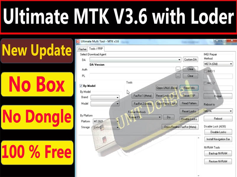 Latest Crack Tools UMT Dongle MTK V3.6 Setup With Loder Free Download