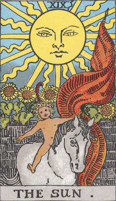 'The Sun' card. Source: Rider-Waite Tarot pack