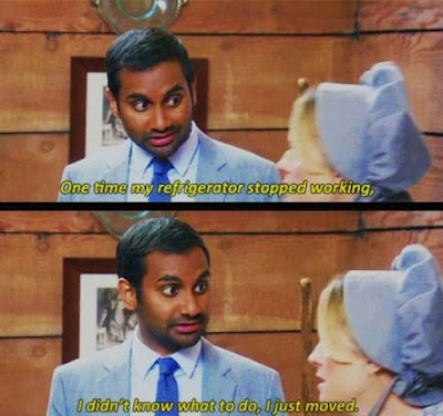 Parks & Rec, Parks and Rec, Parks & Rec quotes, Aziz quotes, aziz ansari quotes, leslie knope, leslie knope quotes, tom haverford, tom haverford refrigerator, rich people problems, television quotes, greatest lines from Parks & Rec