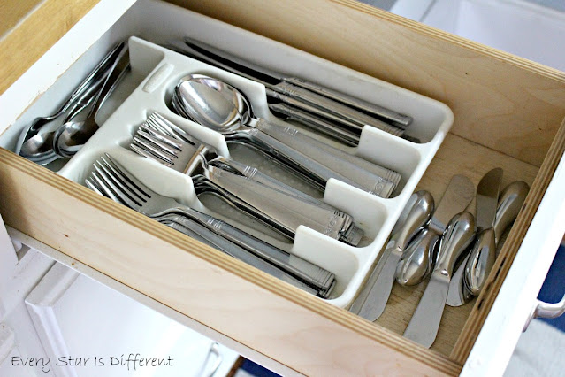 A Minimalist Montessori Kitchen: Silverware Drawer