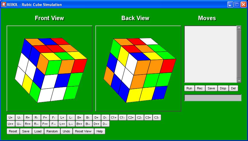 Rebol: Virtual Rubik cube
