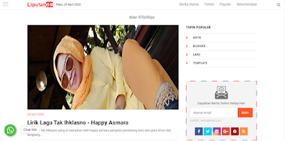 tampilan desain template liputan69 template liputan69 mirip dengan liputan6.com