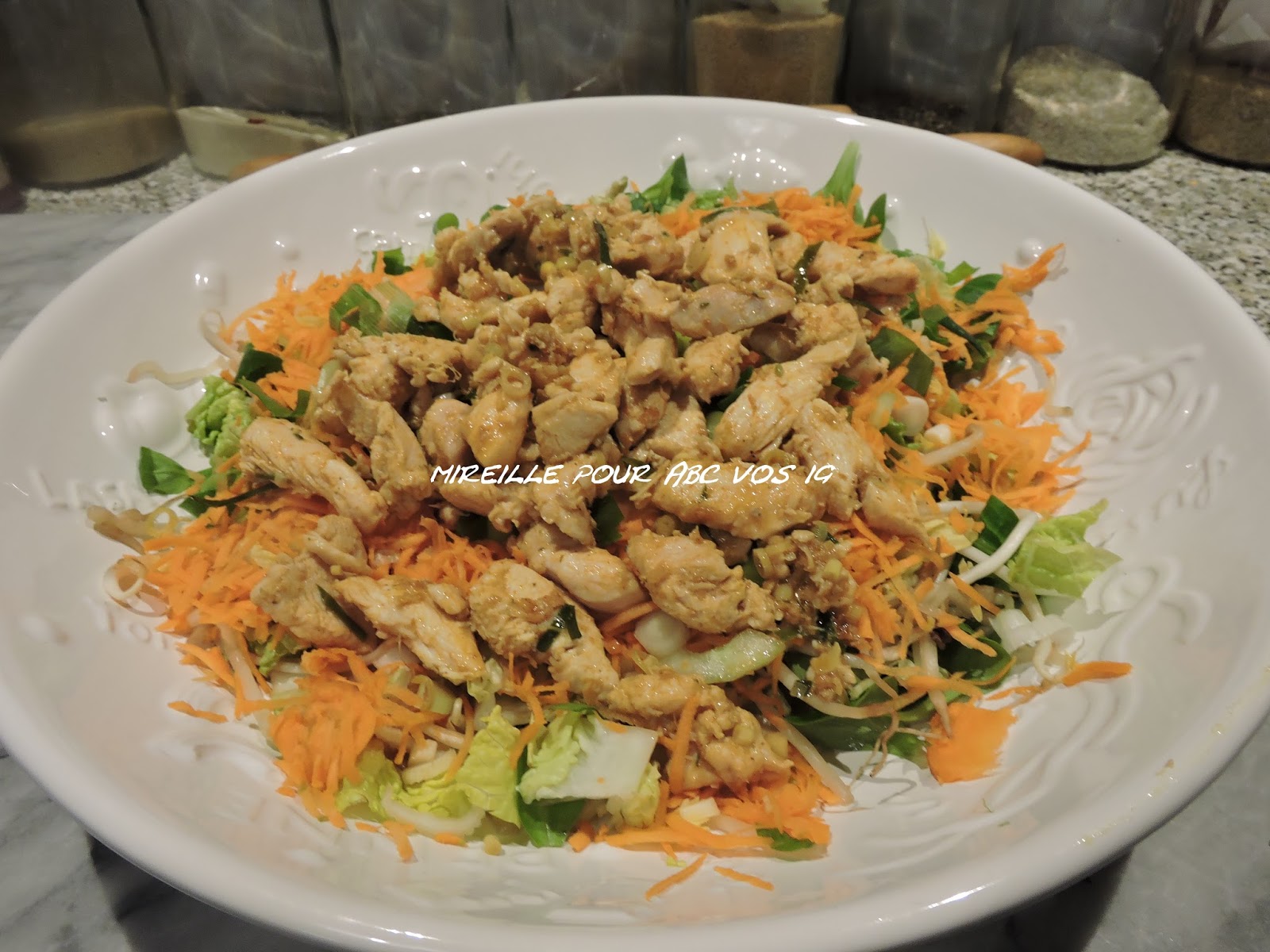 A B C vos IG Salade Laab Kaai (salade de poulet thaïe) (IG bas)