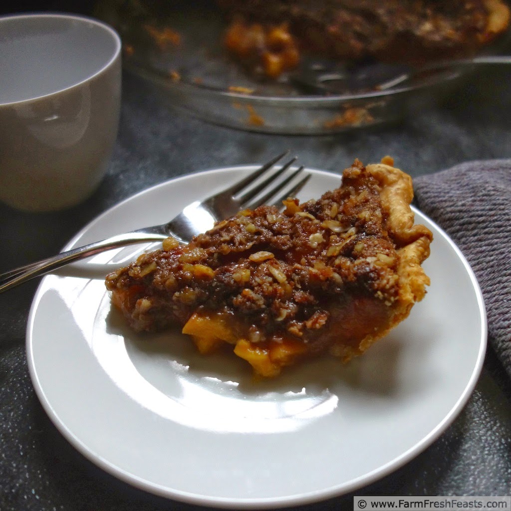 Peach Pie with Ginger Crumble Topping | Farm Fresh Feasts