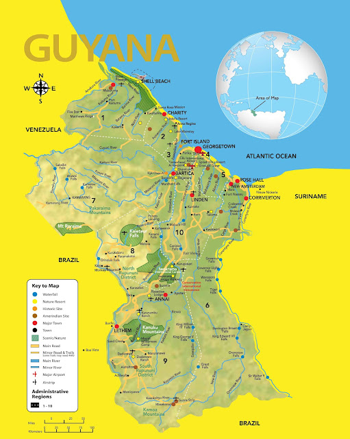 Mapa da Guiana