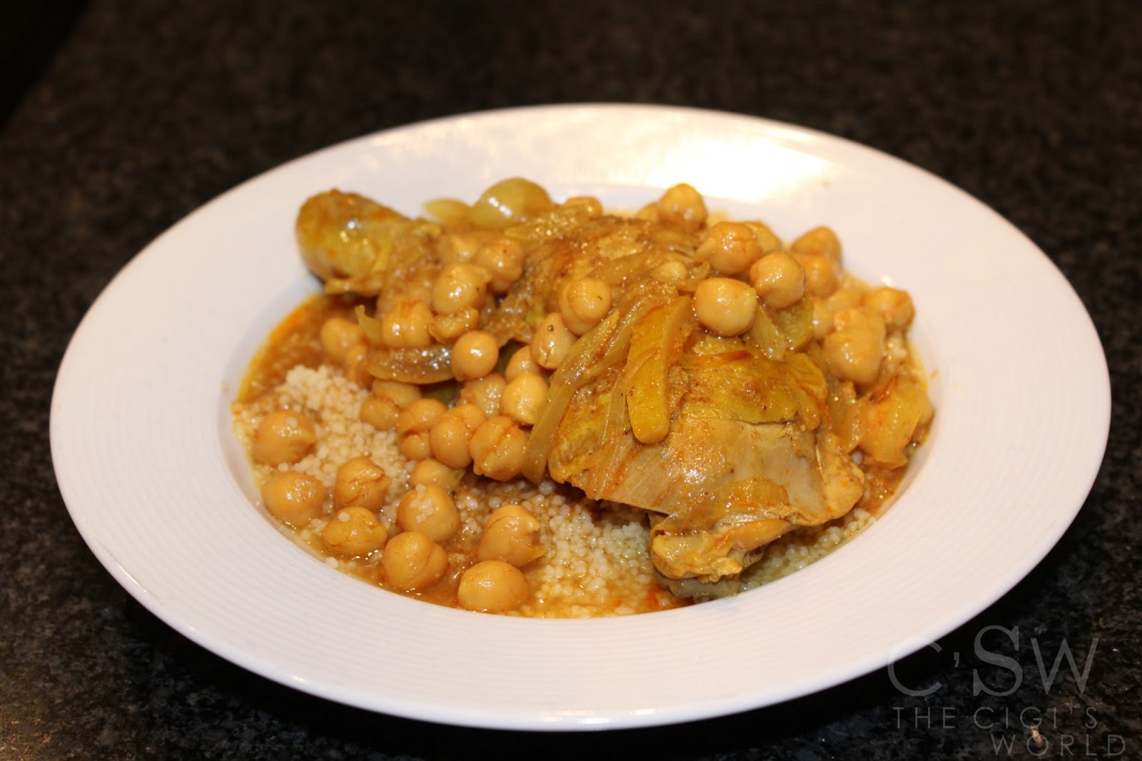 Cigi's World Tajine de poulet aux pois chiches