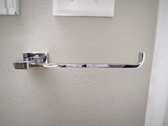 repaired wobbly towel rack