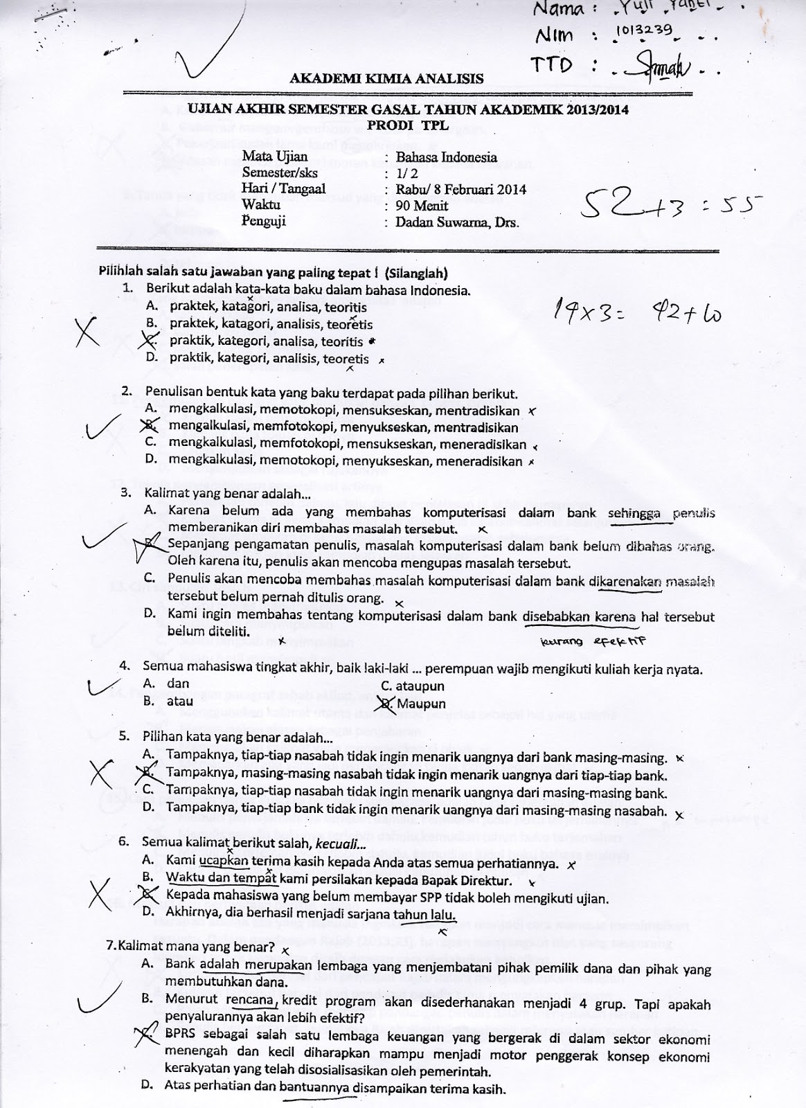 Di Antara Pilihan Berikut Yang Termasuk Kata Tidak Baku Adalah