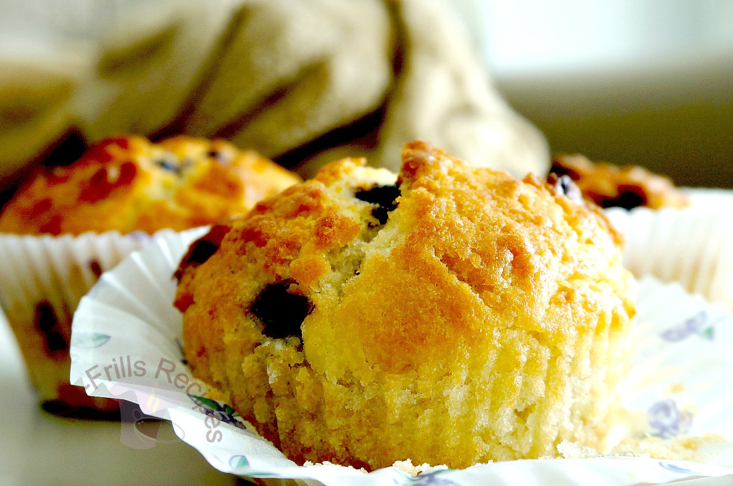 Choc Chip Raisin Yoghurt Muffins