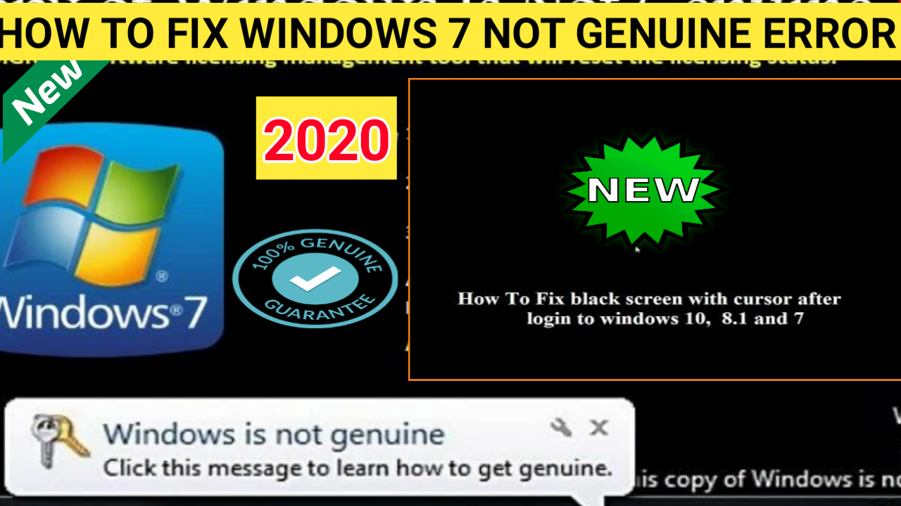 Windows 7 Not Genuine ErrorFix This copy of Windows is not genuine
