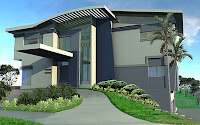 Foto de diseño de casa moderna con palmeras