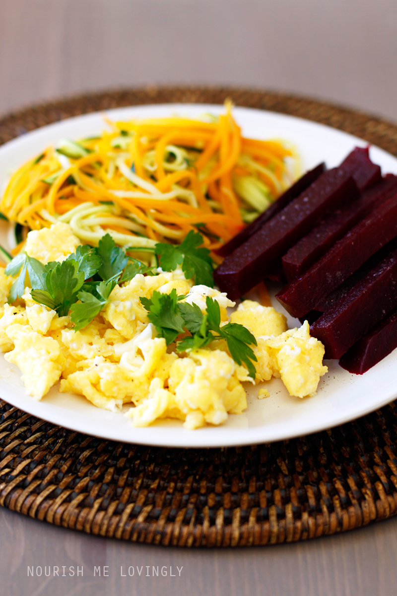 Nourish me lovingly Egg breakfast with beets (GAPS)