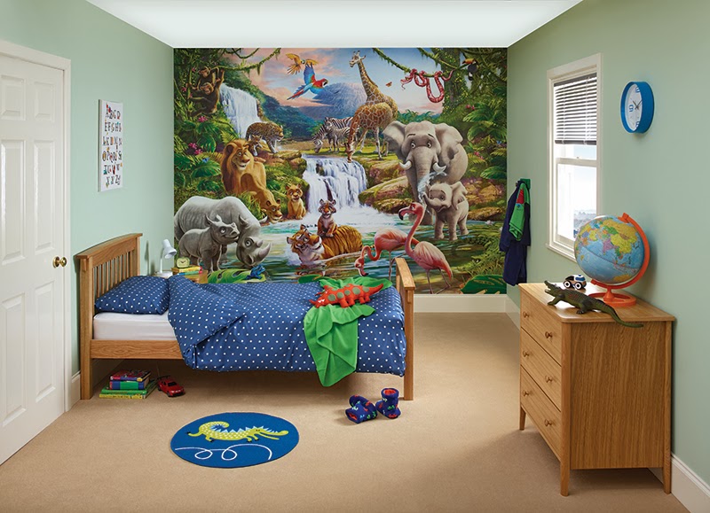 Jungle bedroom mural 