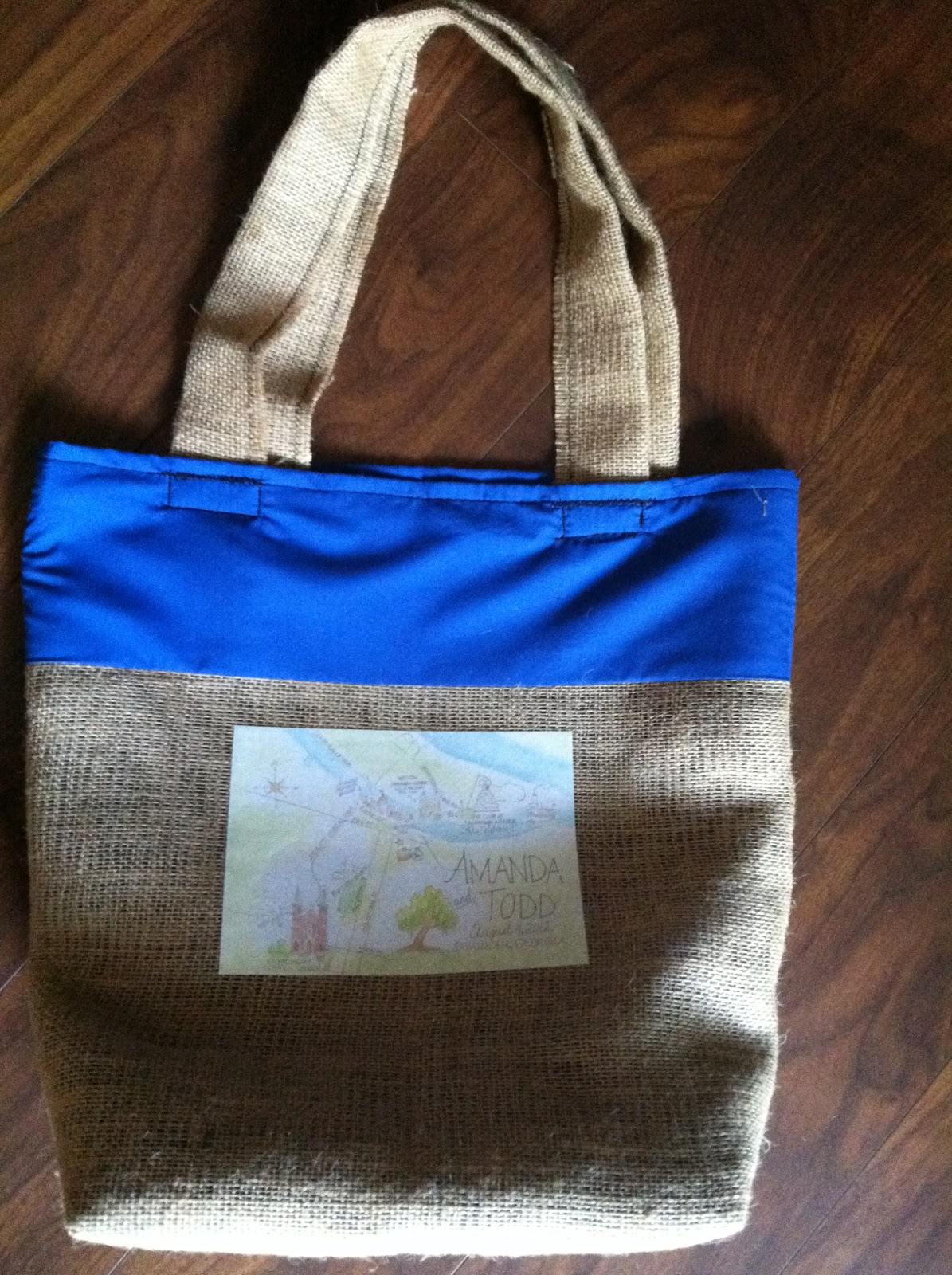 Butterflies and Power Tools Burlap Tote Bag
