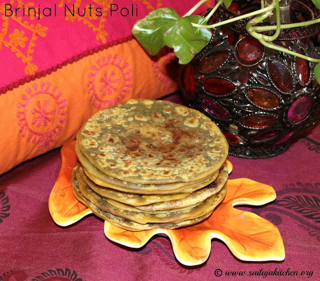 images of Brinjal And Nuts Poli / Brinjal Poli Recipe / Eggplant Poli Recipe