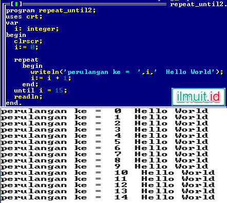 Perulangan Repeat Until Dalam Pascal Ilmuit Id