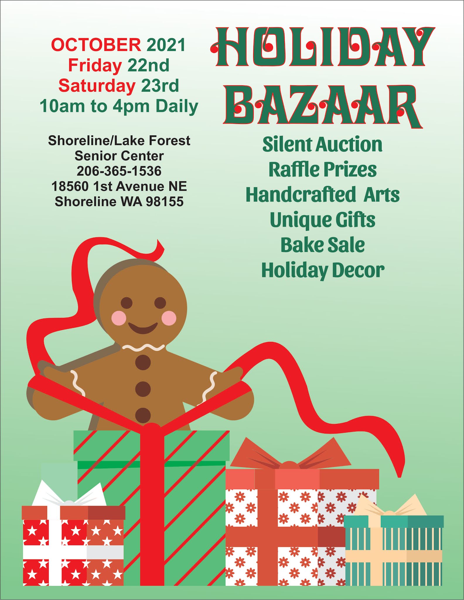 Shoreline Area News The Holiday Bazaar returns to the Senior Center
