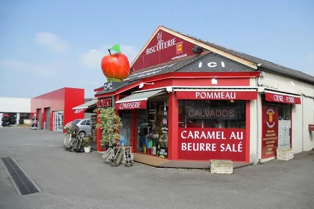 Paris to Normandy Road Trip: Shop selling regional specialties like cidre and calvados