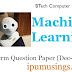 GGSIP University BTech Computer Science 8th Semester - Machine Learning- End Term Paper (Dec 2020) #ipumusings #machinelearning #ggsipu #cseQpapers