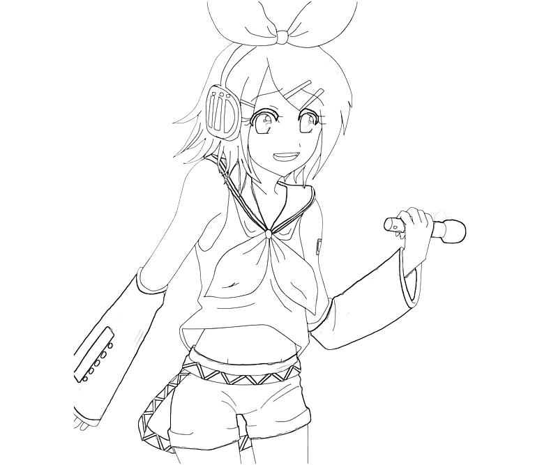 kagamine rin coloring pages - photo #5