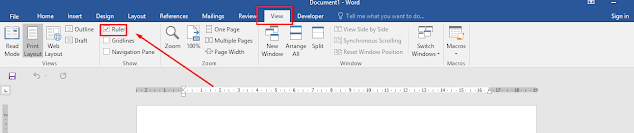 Bingung Cara Menampilkan Ruler/Penggaris Pada Microsoft Word By Iptahudin