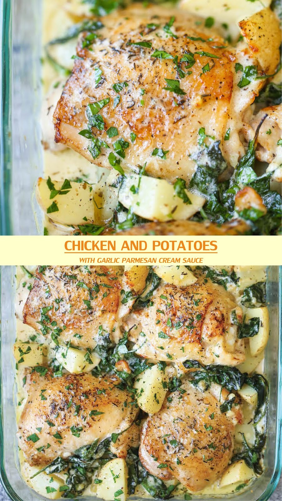 CHICKEN AND POTATOES WITH GARLIC PARMESAN CREAM SAUCE Recipe Spesial Food