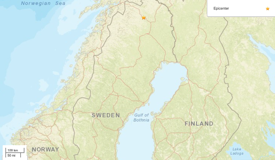 Sciency Thoughts Magnitude 4.1 Earthquake in Swedish Lapland.