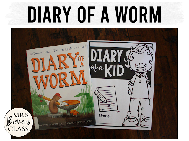 Diary of a Worm book activities with writing activity diary of a kid K-2