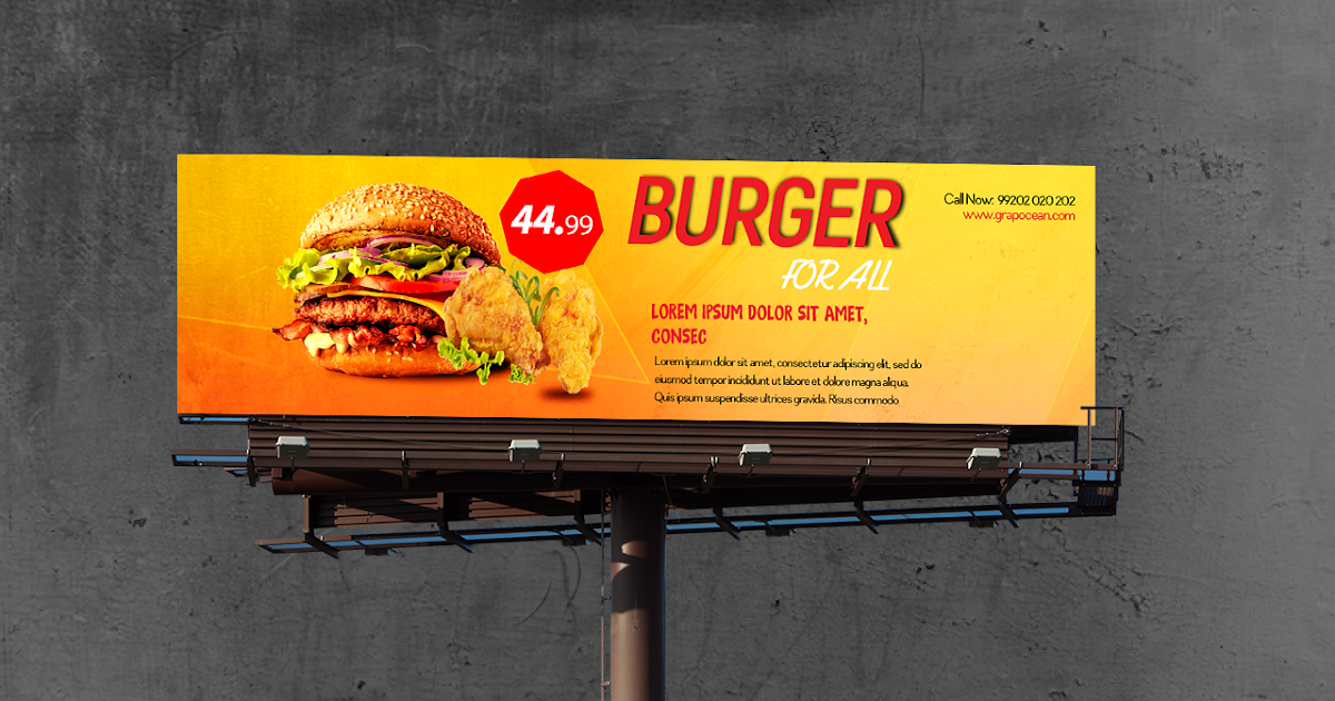 Billboard design in Photoshop | Advertising billboard - Grapocean