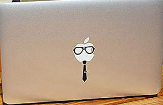 Love dressing up the Apple logo! Apple Logo Dressed in glasses and a tie