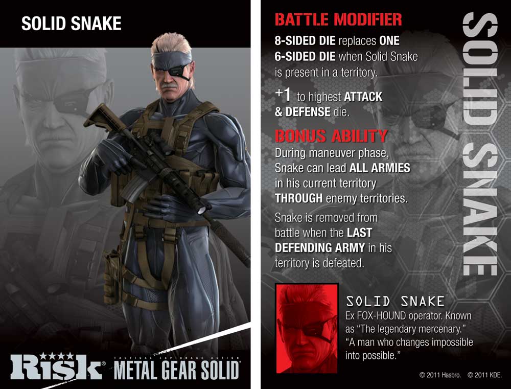 Metal Risk Characters RochaXY: USAopoly vai lançar edição limitada de RISK Metal Gear Solid!!