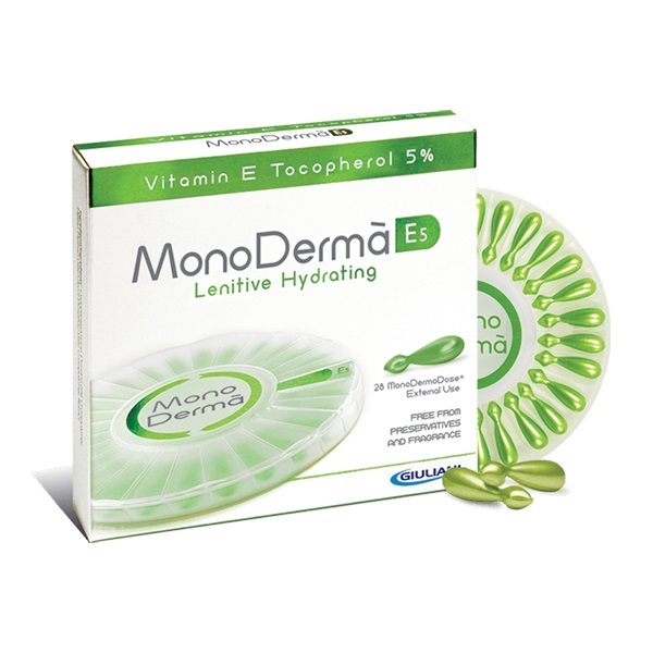 Viên nang dưỡng ẩm, phục hồi và chống lão hóa cho làn da MONODERMA – E5 vitamin skincare – Lenitive Hydrating – Hộp 28 viên x 5ml