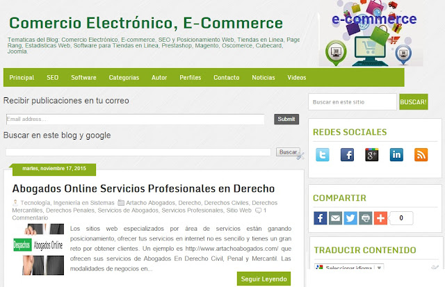Blog de Comercio Electrónico, E-Commerce